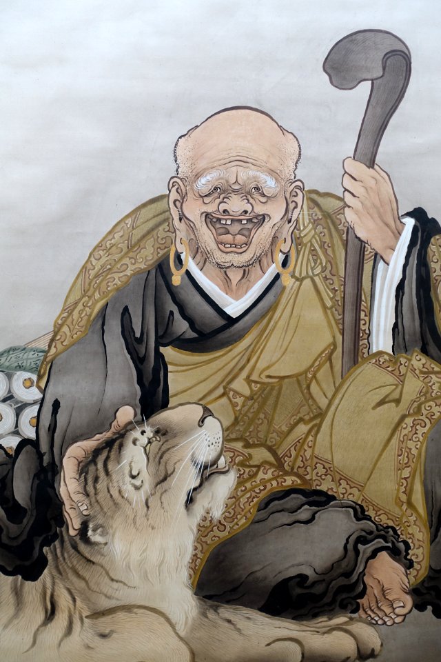 Priest Bukan, detail, by Hashimoto Gaho - Hakone Museum of Art - Hakone, Kanagawa, Japan - DSC08118