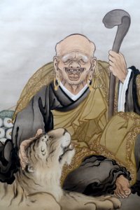 Priest Bukan, detail, by Hashimoto Gaho - Hakone Museum of Art - Hakone, Kanagawa, Japan - DSC08118