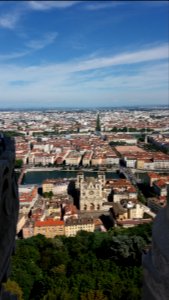 Primatiale Saint-Jean de Lyon vue depuis le toit de la basilique de Fourvière photo