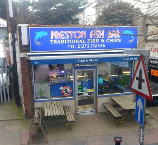 Preston Fish Bar, 74 Preston Road, Brighton (March 2019)