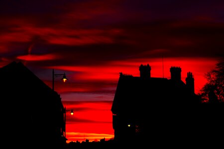 Silhouettes houses homes photo