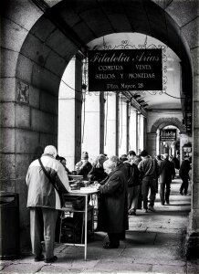 Spain old building madrid photo