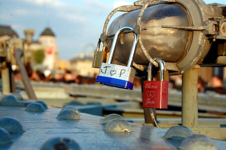 Padlock love bridge