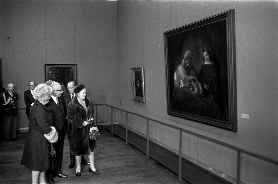 President Heinemann en echtgenote, koningin Juliana en prins Bernhard bezoeken R, Bestanddeelnr 923-0258