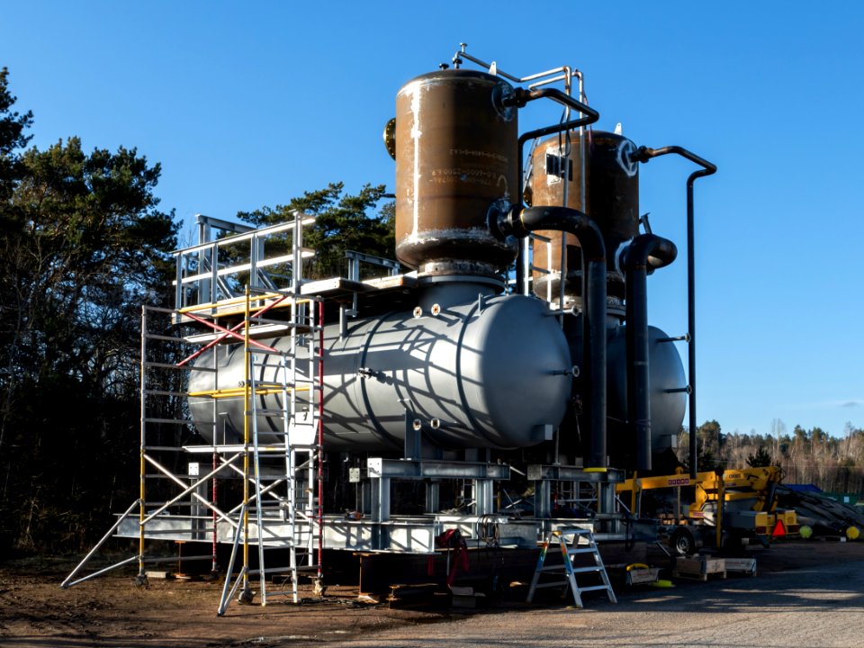Pressure tanks under construction