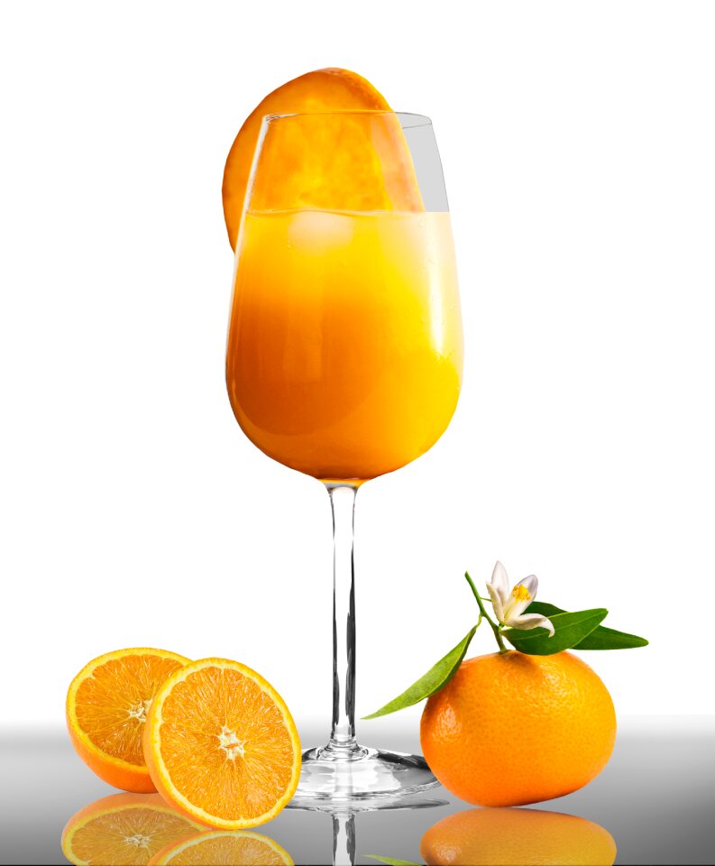 Orange juice juice glass