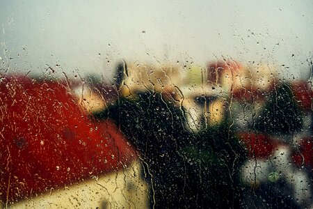 Rainy glass water photo
