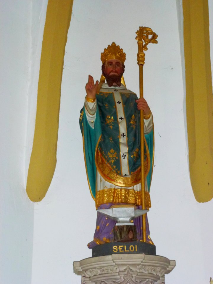 Prez (Ardennes) église, statue Saint Eloi