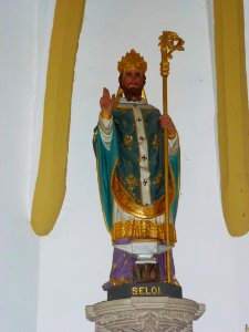 Prez (Ardennes) église, statue Saint Eloi
