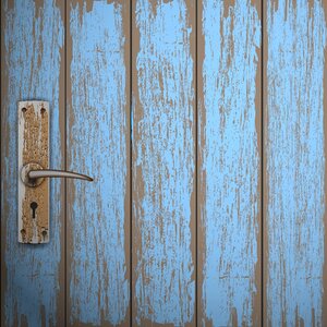 Entrance wooden doorway photo