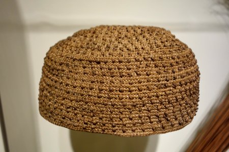 Prestige hat, Kongo peoples, Republic of the Congo, late 19th century, vegetal fiber - Cincinnati Art Museum - DSC04261