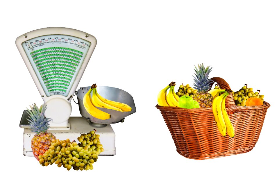 Fruits banana pineapple