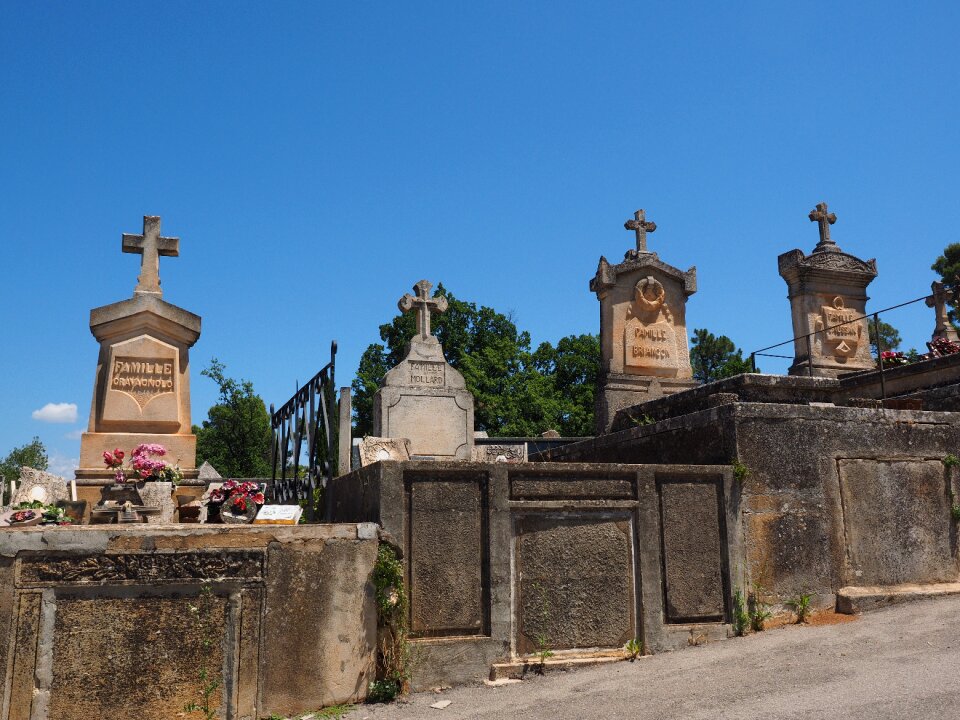 Family tombs cemetery gravestone