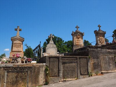 Family tombs cemetery gravestone