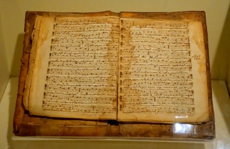 Prayer book in Micmac, probably by Pierre Maillard, 1700s, vellum, paper - Château Ramezay - Montreal, Canada - DSC07417