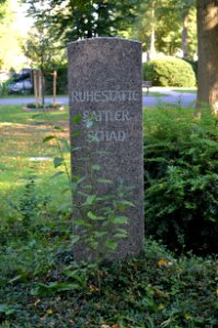 Praunheim, Friedhof, Grab A287 Sattler-Schad