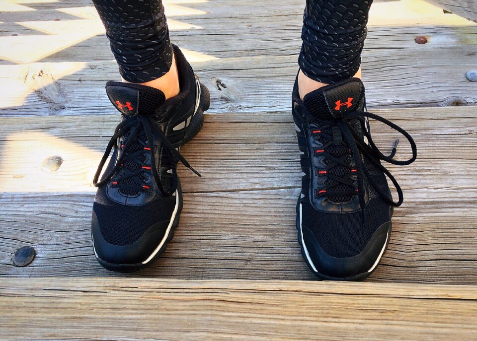 Workout gear shoes feet