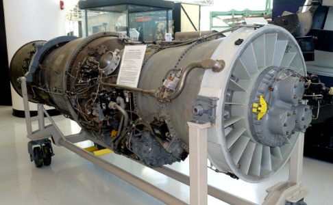 Pratt & Whitney J57 turbojet engine - Evergreen Aviation & Space Museum - McMinnville, Oregon - DSC00873