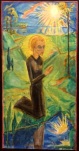 Praying Woman by Erich Heckel, 1916, tempera on canvas - Germanisches Nationalmuseum - Nuremberg, Germany - DSC02451