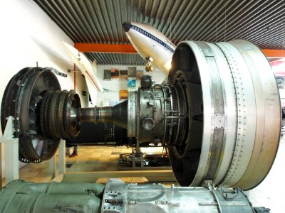 Pratt & Whitney JT9D (1969) used in Boeing 747 at Flugausstellung Hermeskeil, pic2