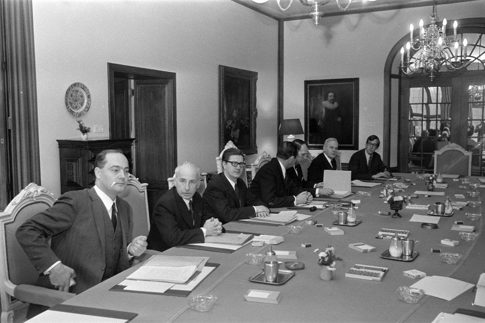 Premier Biesheuvel ontvangt premier Trygve Bratteli van Noorwegen in Catshuis De, Bestanddeelnr 925-2935