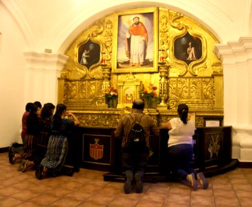 Prayers room in church La Merced in Antigua, Guatemala