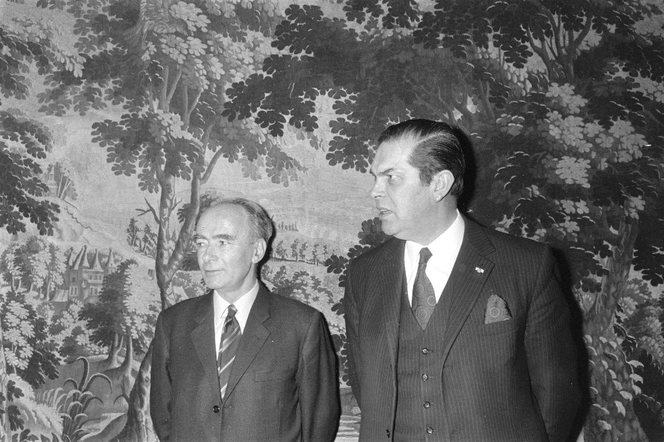 Premier Biesheuvel ontvangt premier Trygve Bratteli van Noorwegen in Catshuis De, Bestanddeelnr 925-2932