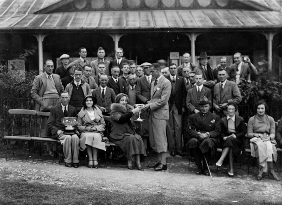 Presentation outside Llandrindod Wells Golf Club pavilion (1294631)