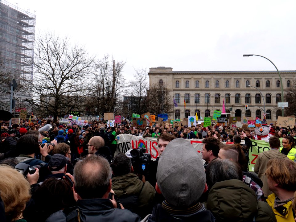 Press at the FridaysForFuture demonstration Berlin 29-03-2019 09