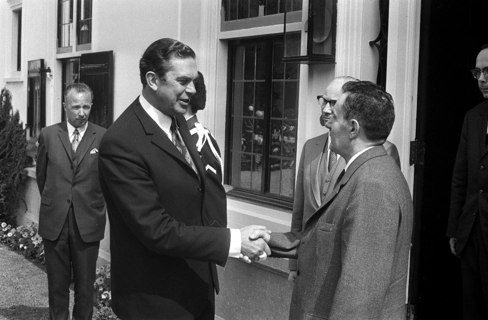 Premier Biesheuvel ontvangt Gromyko op het Catshuis, Gromyko en Biesheuvel, Bestanddeelnr 925-7220