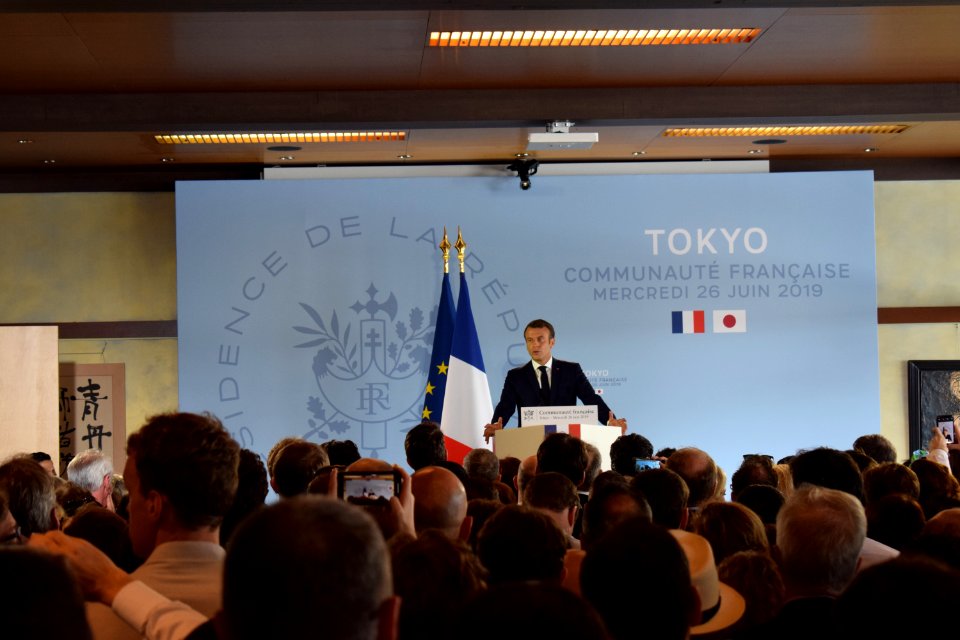 President Macron meeting the French community in Tokyo 04