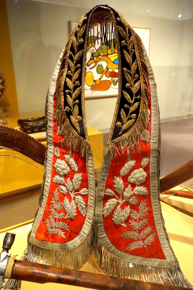 Presentation Vest, Anishinabeg, 1875, presented to a chief by the British military - Glenbow Museum - DSC00922