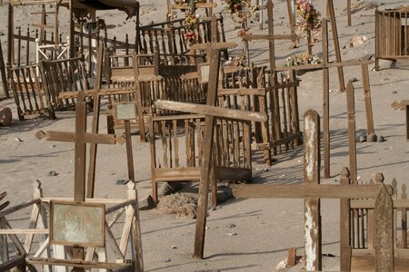 Cemetery in the desert abandoned cemetery pampa of chile