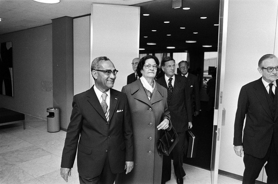 President Ferrier van Suriname in ons land voor officieel bezoek president Ferr, Bestanddeelnr 929-3441