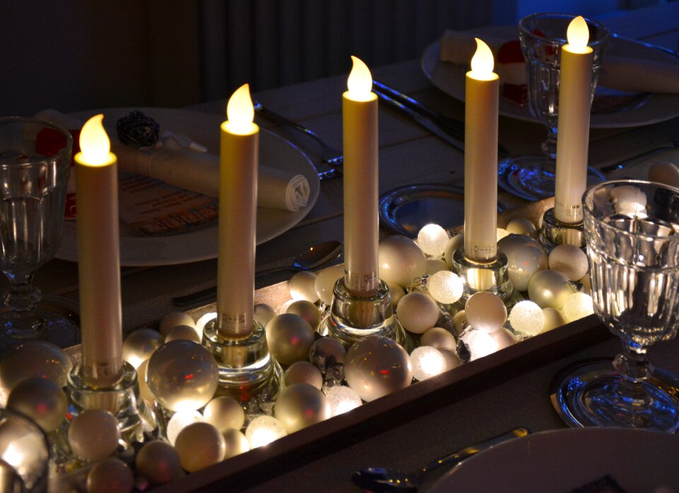 Candles balls christmas