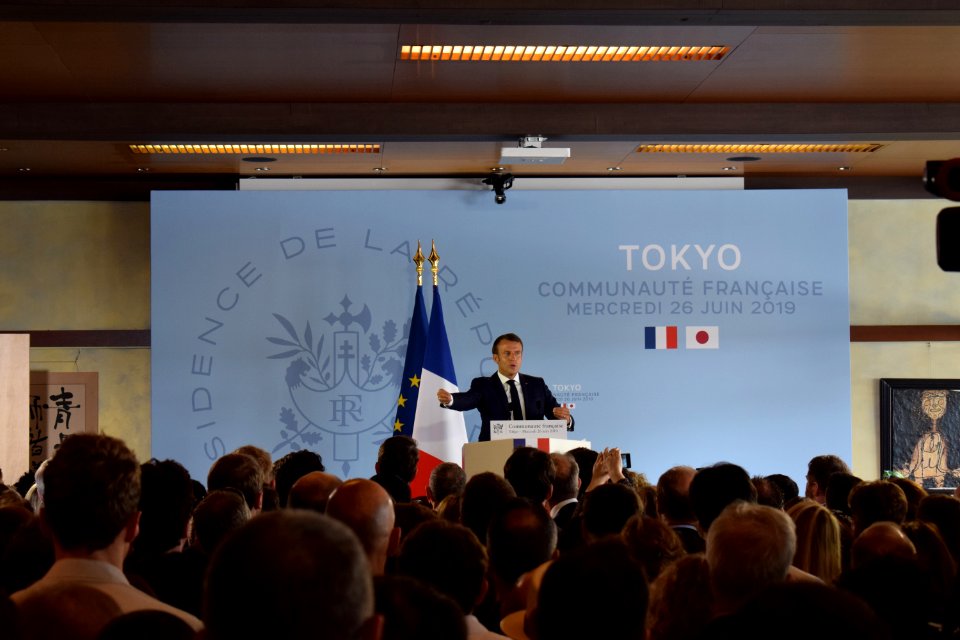 President Macron meeting the French community in Tokyo 05