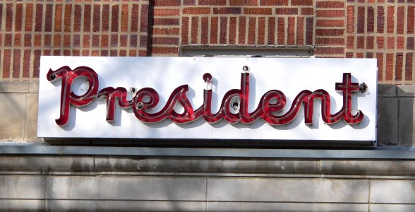 President Apartments neon sign 1