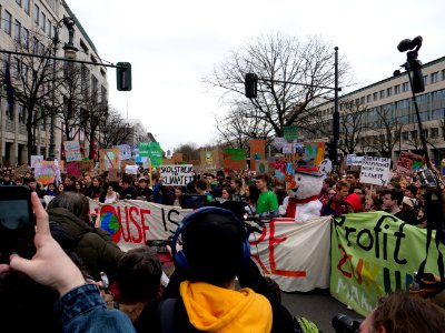 Press at the FridaysForFuture demonstration Berlin 29-03-2019 12