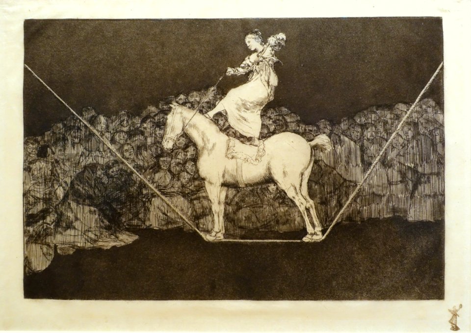 Precise foolishness (A circus queen), by Francisco de Goya y Lucientes, 1815-1824, etching and aquatint on Japanese paper - Museum Berggruen - DSC03781