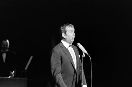 Premiere van Toon Hermans tiende One man show te Tilburg, Toon tijdens zijn show, Bestanddeelnr 918-8180