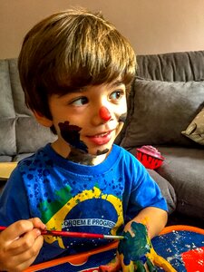 Art painting dirty face
