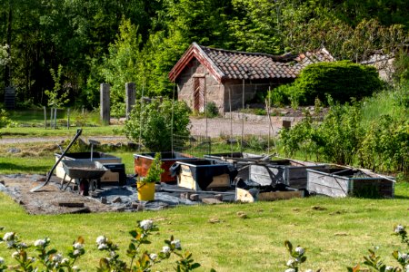 Preparing raised flower-beds 1
