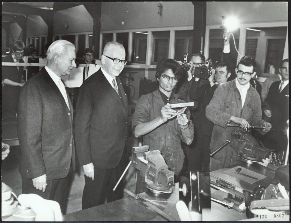 Presidenten, werkplaatsen, Heidemann, Gustav, Bestanddeelnr 136-0862