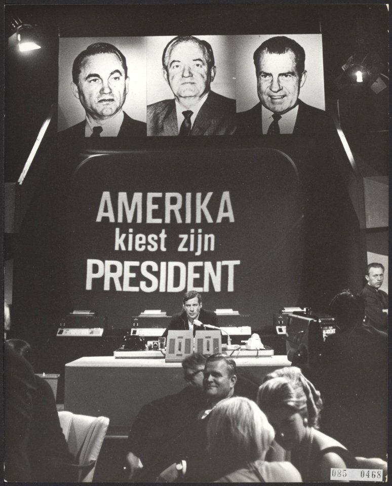 Presidenten, verkiezingen, televisies, Brugsma WC, Bestanddeelnr 085-0468