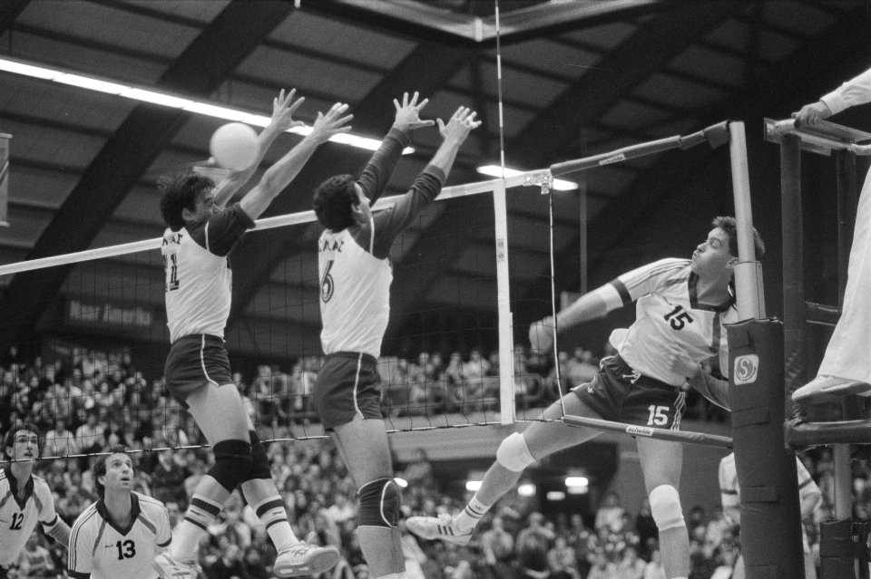 Pre-Olympisch volleybaltoernooi in Amsterdam Nederland-Griekenland 3-1. Rob Gra, Bestanddeelnr 934-1799