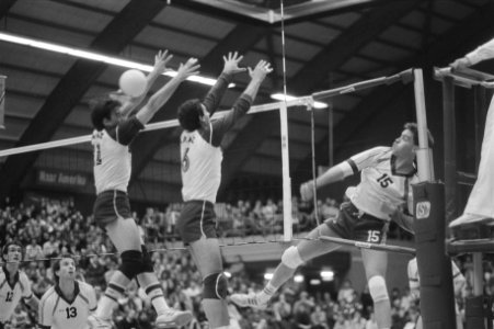 Pre-Olympisch volleybaltoernooi in Amsterdam Nederland-Griekenland 3-1. Rob Gra, Bestanddeelnr 934-1799