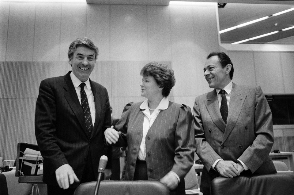 Premiers Lubbers, Brundtland (Noorwegen) en Rocard (Frankrijk), Bestanddeelnr 934-4188