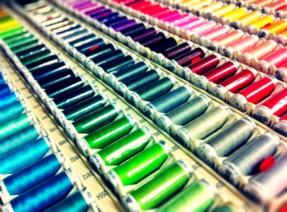 Colorful tailor textile photo