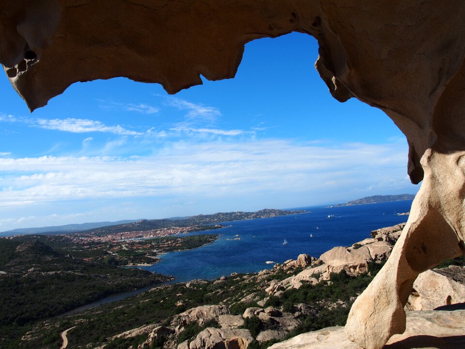 Granite rock cliff photo