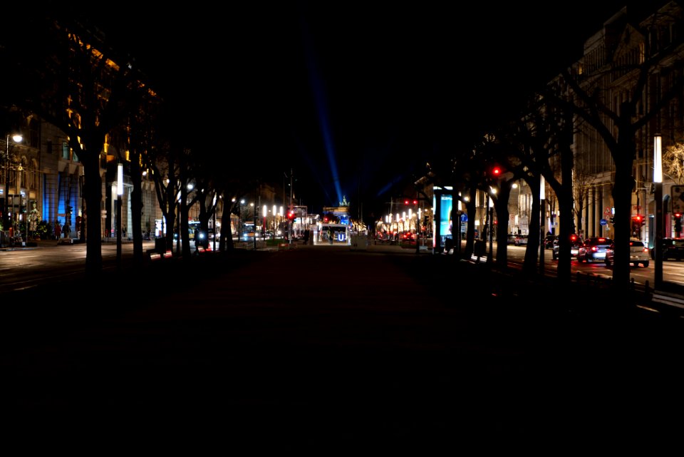 Preparation of ZDF new year TV show at Brandenburg gate 2020-12-30 01